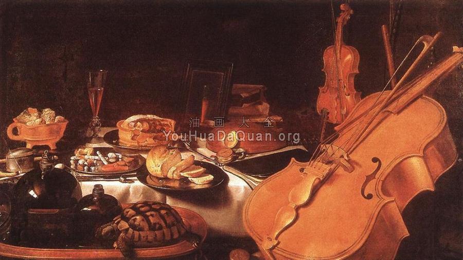 Still Life with Musical Instruments - 彼得·克莱兹